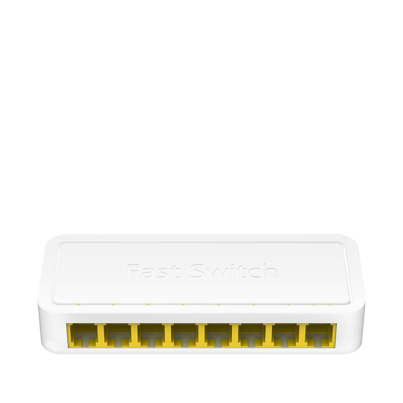 CUDY 8-Port 10/100 Mbps Desktop Switch, 8 10/100M RJ45 Ports, Loop Detection, Desktop Plastic Case, Power Saving, Plug & Play, Wall-Mount