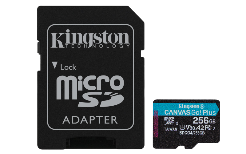 Card de Memorie MicroSDXC Kingston,256GB,Canvas GO Plus,Cu Adaptor