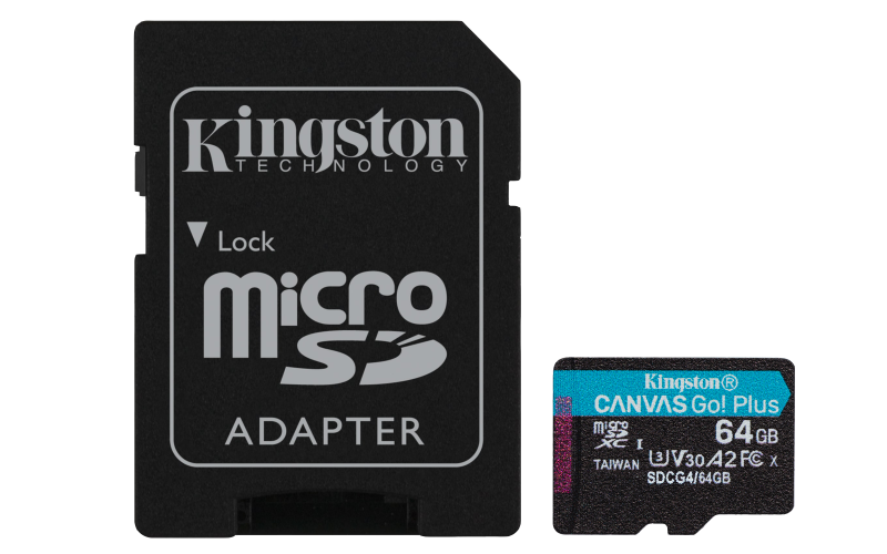 Card de Memorie MicroSDXC Kingston,64GB,Canvas GO Plus,Cu Adaptor