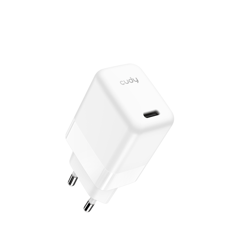 CUDY 30W USB-C Charger, GaN, 1 USB-C port, QC+PD 3.0, EU plug, for iPhone 12 Series and above, Galaxy, iPad, MacBoook Air and More