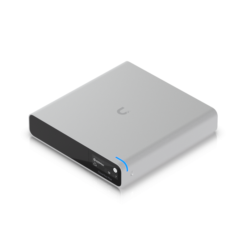 Ubiquiti UCK-G2-SSD CloudKey+, memorie 32 GB eMMC, 3 GB RAM 1 TB 2.5" SATA SSD, dimensiuni:131,2 x 27,1 x 134,2 mm (5,2 x 1,1 x 5,3")