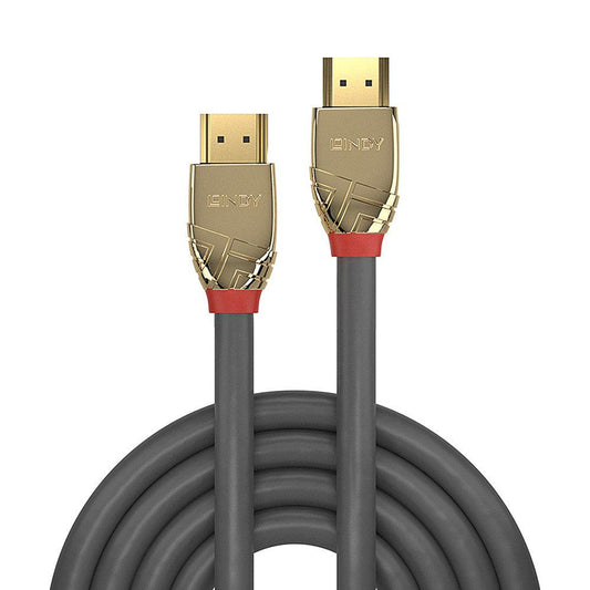 Cablu Lindy 5m Ultra High Speed HDMI Gold Line, rezolutie maxima 10240x4320@120Hz 4:2:0 12bit, latime de banda suportata 48Gbps, gri