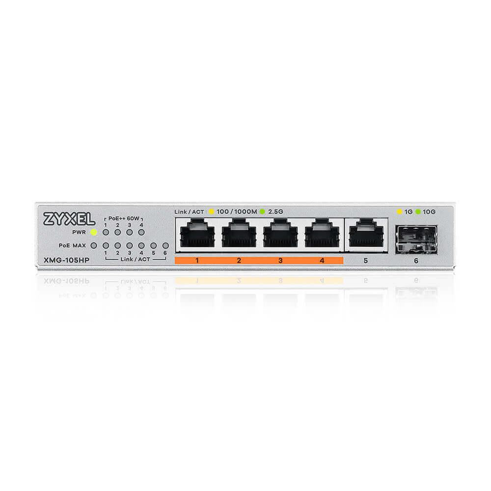 SWITCH ZYXEL XMG105H 5PORT POE 1 SPF+