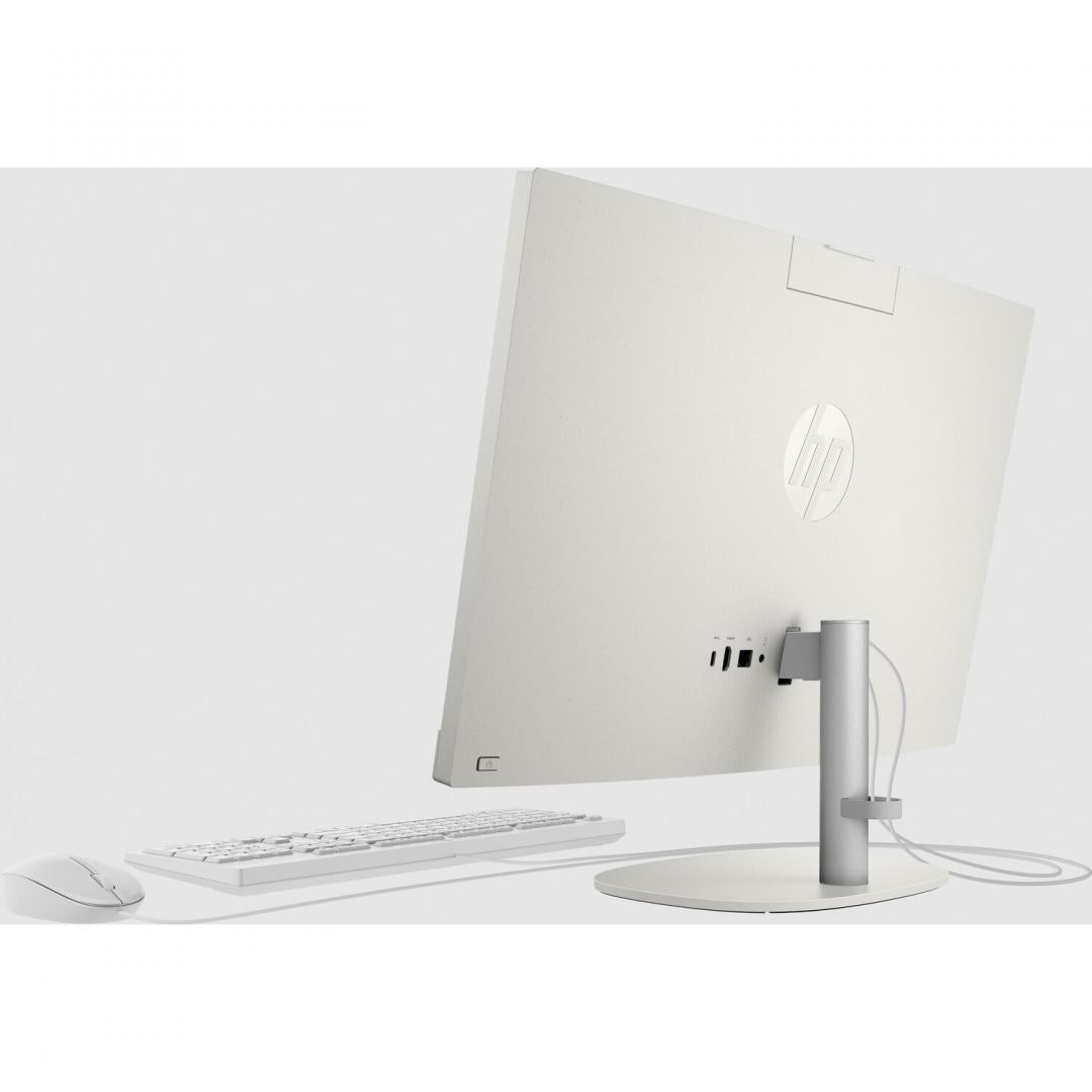 All-in-One HP ProOne 240 G10 23.8 inch Non-Touch IPS FHD, cu procesor Intel Core i5-1335U, video Integrat Intel Iris Xe Graphics, RAM 16GB DDR4, SSD 512GB, Fixed Stand, HP 125 White Wired Keyboard, HP 125 White Wired Mouse, Shell White, Free DOS, 3yw