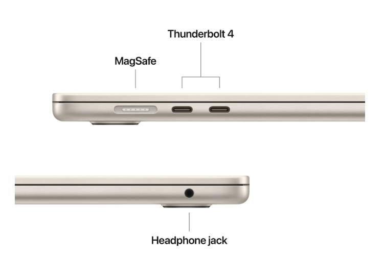 MacBook Air 15.3" Retina/Apple M4 (CPU 10- core, GPU 10- core, Neural Engine 16- core)/24GB/512GB - starlight - INT KB (2025)