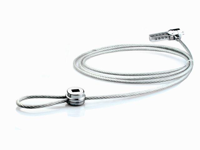 Cablu de securitate laptop Natec, lungime cablu 180 cm, material metal, gri