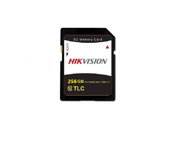 Hikvision SD card 256GB AE-MW3SD1(TLC/256G) - storage medium: TLC particles - Long reading and writing times: more than 1000 cycles - Working temperature: 0°C~70°C - Optimized for long time on-board video recording