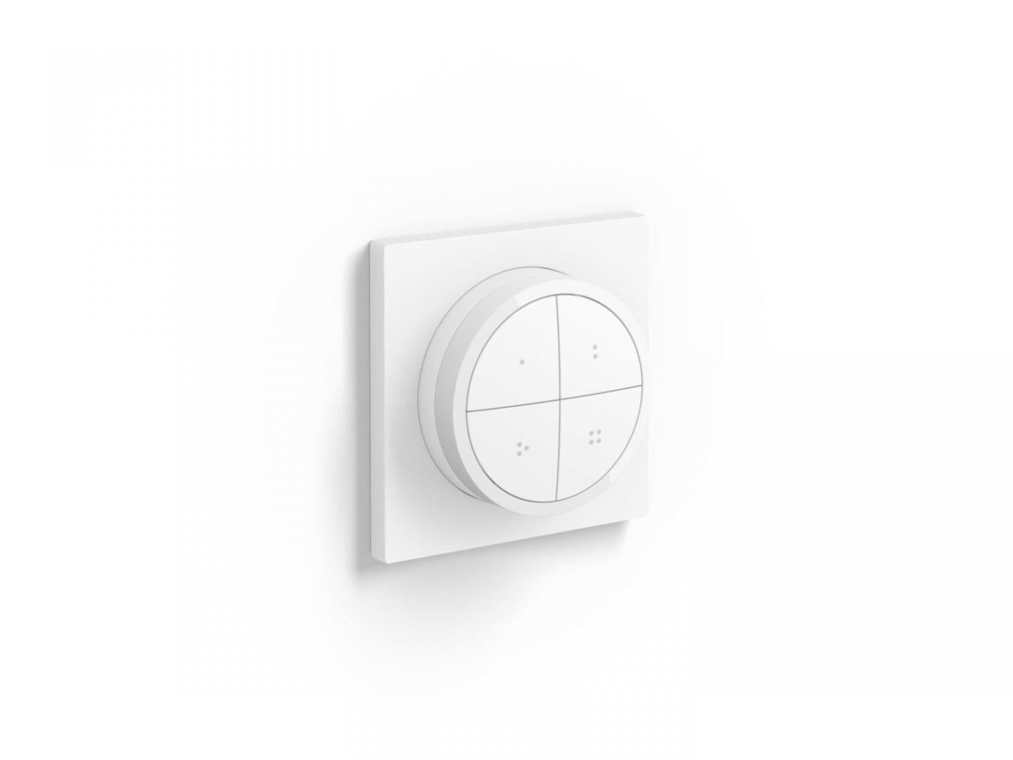 Intrerupator Philips Hue Tap, Wireless, 4 butoane configurabile, IP20, 6cm, Alb