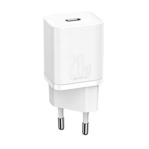 Incarcator retea Baseus Speed Mini, Quick Charge 20W, 1 x USB Type-C 5V/3.0A, alb