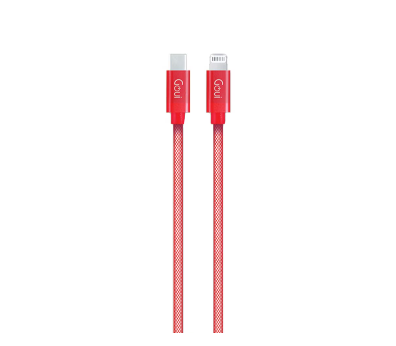 Cablu Date si Incarcare USB Type-C la Lightning Metallic, 1 m, G-METALLICC94-R, Rosu