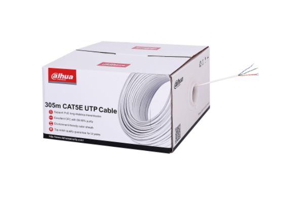 Cablu UTP CAT5E 305m, Alimentare PoE: maxim 160m, Manta exterioar? ecologic?, îndepline?te clasa CPR E/UL CM;