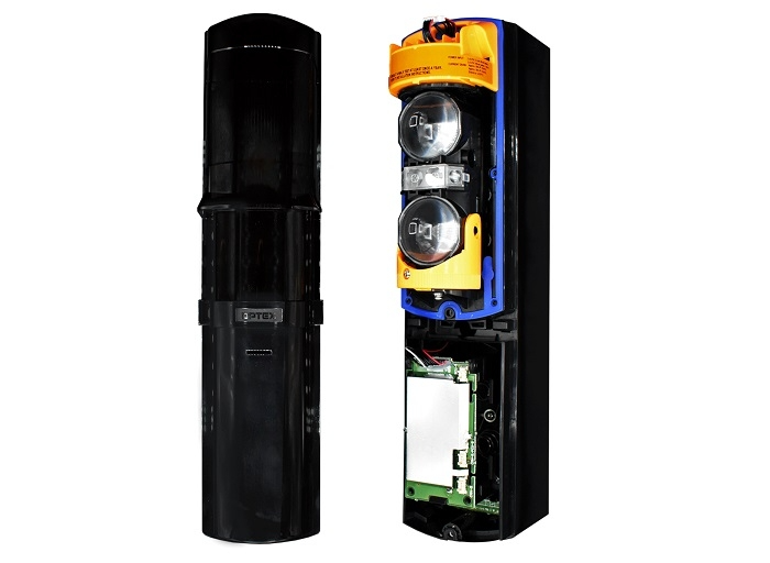 Bariera de protectie perimetrala Optex SL-100TNR cu 1 canal, distanta de detectie 30m, alimentare cu baterii