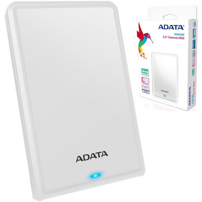 HDD Extern Adata HV620S, 2TB, Alb, USB 3.1