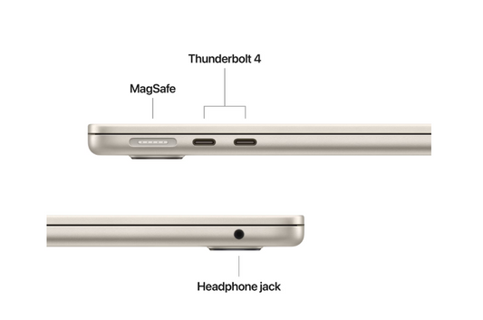 MacBook Air 13.6" Retina/Apple M4 (CPU 10-core, GPU 10-core, NeuralEngine 16-core)/24GB/1TB - starlight - INT KB (2025) 35W (cto fr om MC6A4RO/A)