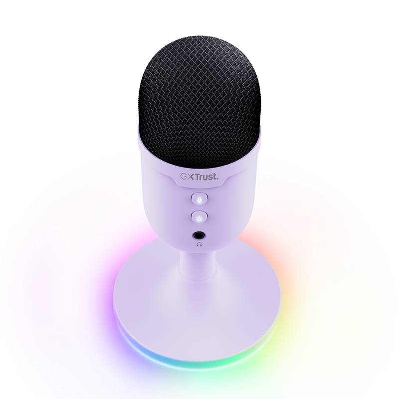 Microfon Trust cu fir GXT 234P Yunix, frecventa raspuns 100 Hz - 16.000 Hz, cardioid, senzitivitae 32 dB, violet