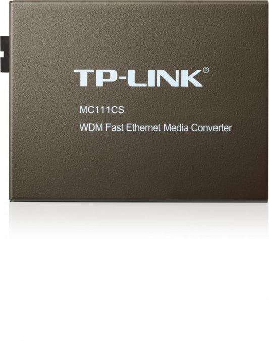 "Omada 10/100 Mbps RJ45 to 100 Mbps Single-mode SC WDM Bi-Directional Fiber Converter PORT: 1× 100Mbps SC Port, 1× 10/100M RJ45 Port (Auto MDI/MDIX) SPEC: Full-duplex, Tx:1550 nm, Rx:1310 nm, Up to 20 km, Chassis TL-MC1400 Rack-mountable"