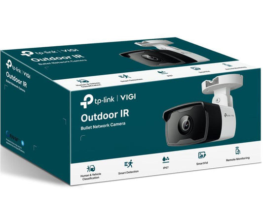 "TP-LINK VIGI 4MP Outdoor Bullet Network Camera,VIGI C340i(4mm), 1/3""Progressive Scan CMOS, obiectiv: 4mm, F2.2, unghi vizualizare, diagonal FOV: 87.4°,distanta IR: 30mm, interfata : 1 x RJ45 10/100M. Ip67"