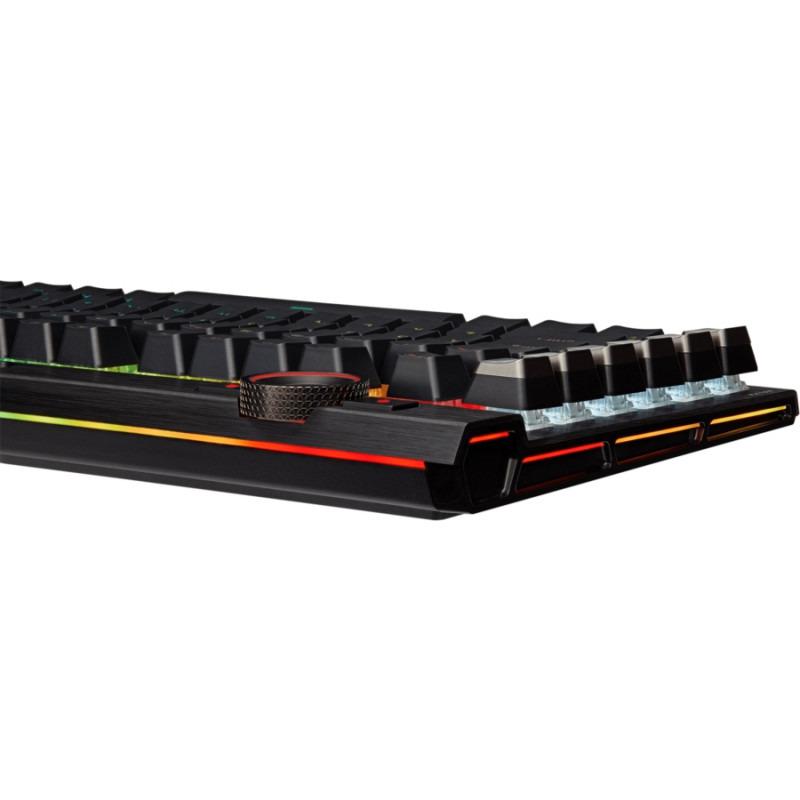 CORSAIR K100 RGB OPTICAL-MECHANICAL, negru Full Key (NKRO) with 100% Anti-Ghosting Supported in iCUE Profiles up to 200 depending on complexity Wired Connectivity 2x USB 3.0 or 3.1 Type-A Key Switches CORSAIR OPX Optical- Mechanical