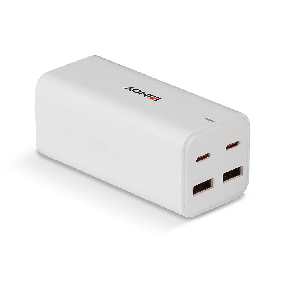 Incarcator Lindy USB Type-A & C, intrare EC-C7 Female , iesire 2 x USB Type C (Female), 2 x USB Type A (Female)putere iesire 100-240V~50/60Hz 1.5A 100w Max, material plastic, voltaj iesire ±5%, PD 3.0, negru