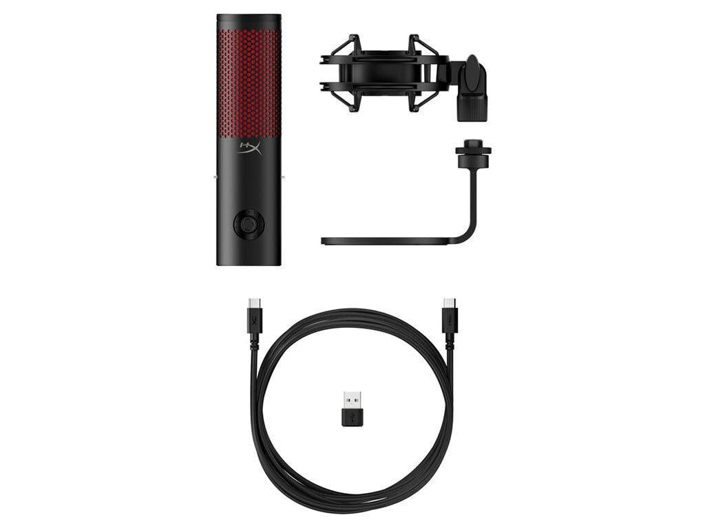 Microfon HyperX QuadCast 2, USB-C, pentru gaming, streaming si podcasting, control on-board, iluminare LED, stand anti?oc demontabil, PC/Mac/PS5/PS4, negru