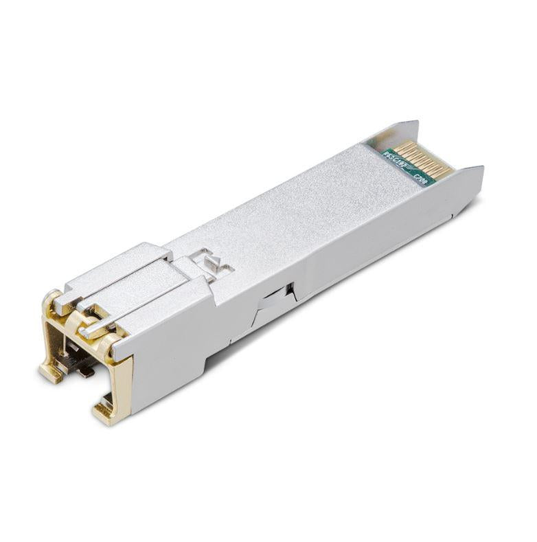 "1000BASE-T RJ45 SFP Module SPEC: 1000Mbps RJ45 Copper Transceiver, Plug and Play with SFP Slot, Up to 100 m Distance (Cat5e or above)"