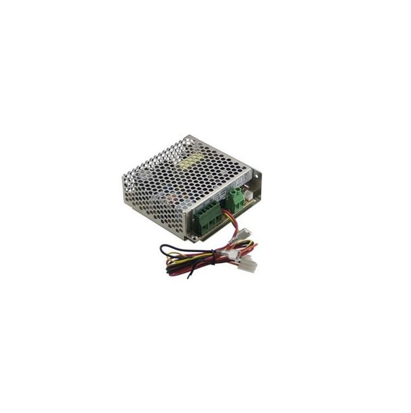 Sursa in comutatie iesire 13.8 VDC; Reglabila +15%/-5%, 2.6 A; Protectie la suprasarcina / scurtcircuit; Functie incarcare acumulator; In carcasa metalica de protectie, SCP-35-12