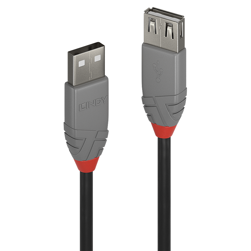 Lindy Cablu USB 2.0 Ext. USB 2m, latime de banda 480Mbps, Anthra