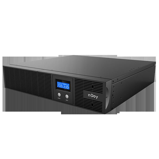 UPS nJoy Argus 3000, 3000VA/1800W, LCD Display, 8 IEC C13 cu Protectie, Management, Reglaj Automat al Tensiunii, iesire sinusoidala pura, rack 2U