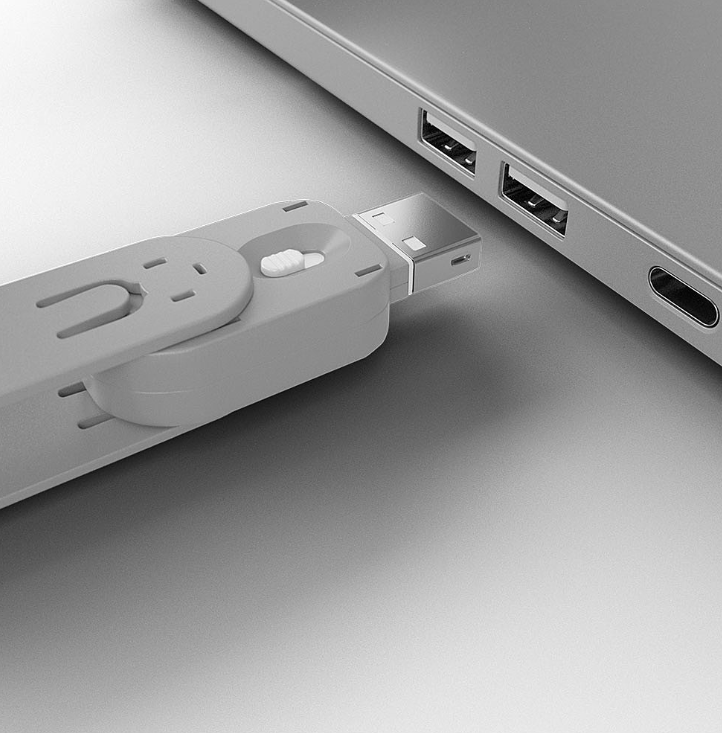 Lindy USB Type A Port Blocker Key, alb