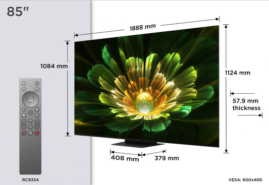 Televizor TCL Mini LED 85Q7C, 215 cm, Smart Google TV, 4K Ultra HD, (Model 2025)