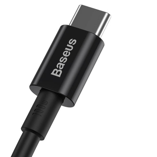 Cablu alimentare si date Baseus Superior, Fast Charging Data Cable pt. smartphone, USB Type-C la USB Type-C 100W, 1m, negru