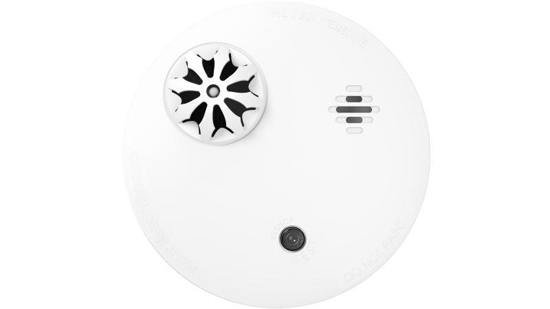 Detector de temperatura Hikvision DS-PDHT-E-WE, teo-way RF wireless, frecventa: 868MHz, raza: 1.6km, viata baterie: 10 ani pentru standalone sensor, 5 ani pentru RF wireless, montare pe tavan, dimensiuni: ?120 × 52.5mm, greutate: 179.5g.