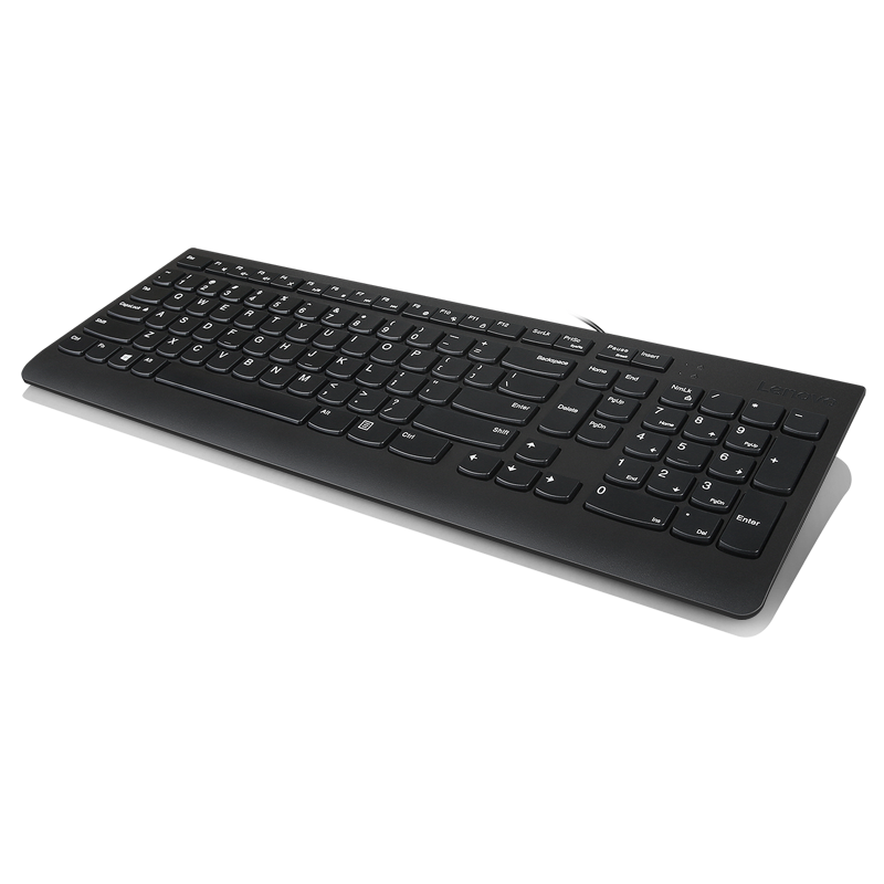 Lenovo 300 USB Keyboard - US English, Tip: Standard, Interfata tastatura: USB, Tehnologie: cu fir, Tastatura iluminata: Nu, Culoare: Negru, Dimensiune: 424 x 146 x 20 mm, Greutate: 76g, Garantie: 1 an