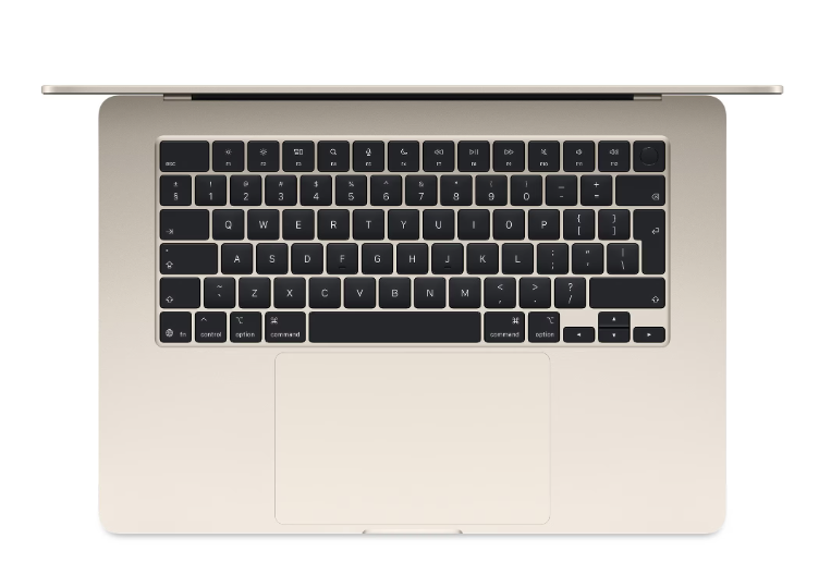 MacBook Air 15.3" Retina/Apple M4 (CPU 10- core, GPU 10- core, Neural Engine 16- core)/16GB/512GB - starlight - INT KB (2025)
