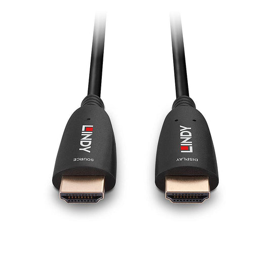 Cablu Lindy HDMI 8k60, fibra optica hybrid, lungime 20m, rezolutie maxima 7680x4320@60Hz 4:2:0 10bit, 3840x2160@120Hz 4:4:4 10bit, latime de banda 48Gbps, negru
