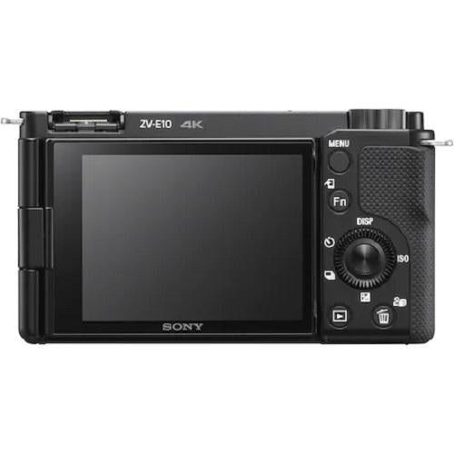 Body Aparat foto SONY Alpha ZV-E10 Mirrorless dedicat pentru Vlogging, 24 MP, ISO 100-32.000 (Extins: 50-51.200), 1/4000s, 4K @30, S D/SDXC/SDHC, Rafala 11 cps, Wi-Fi, Senzor APS-C, Montura Sony E