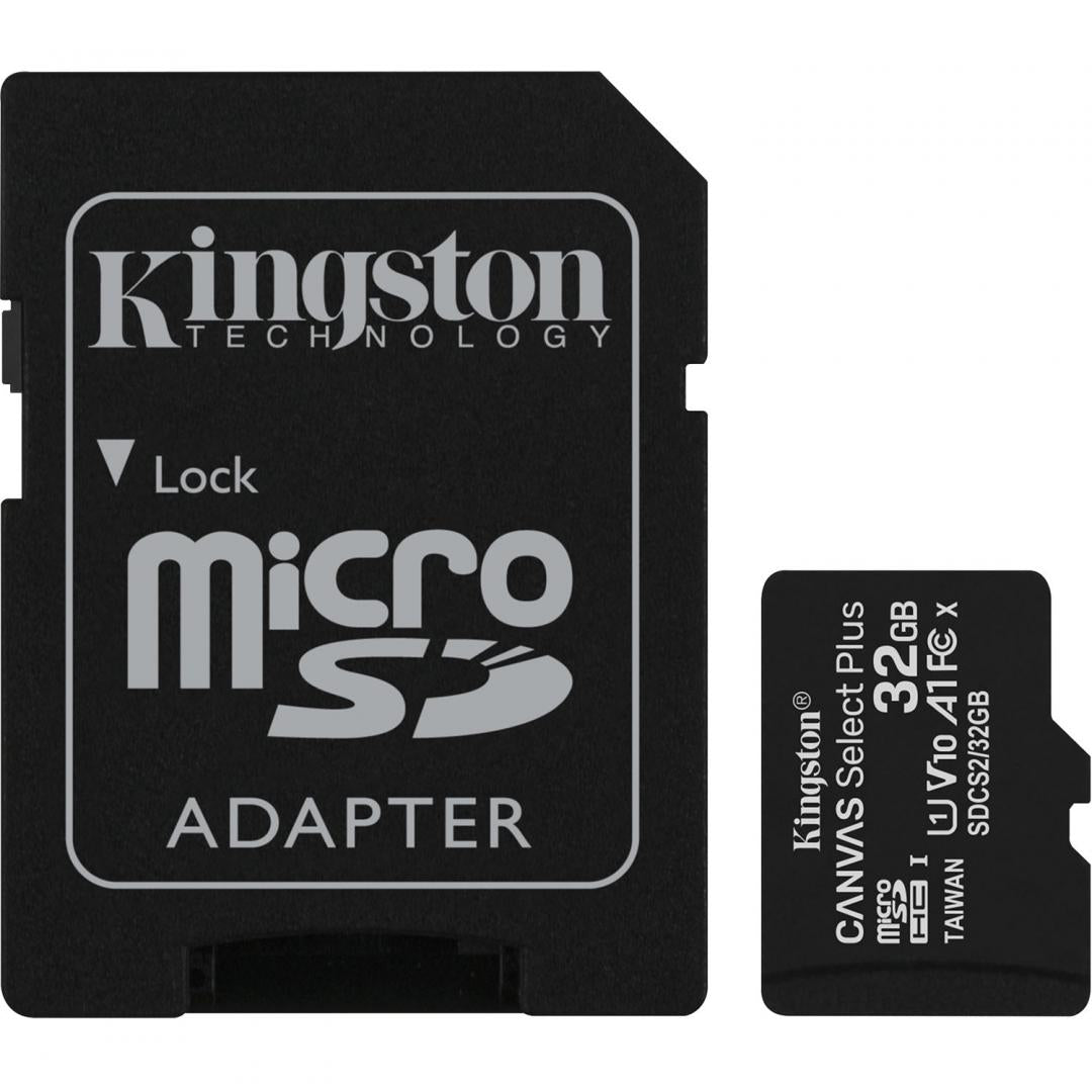 Card de Memorie MicroSDHC Kingston Select Plus, 32GB, Adaptor SD, Class 10