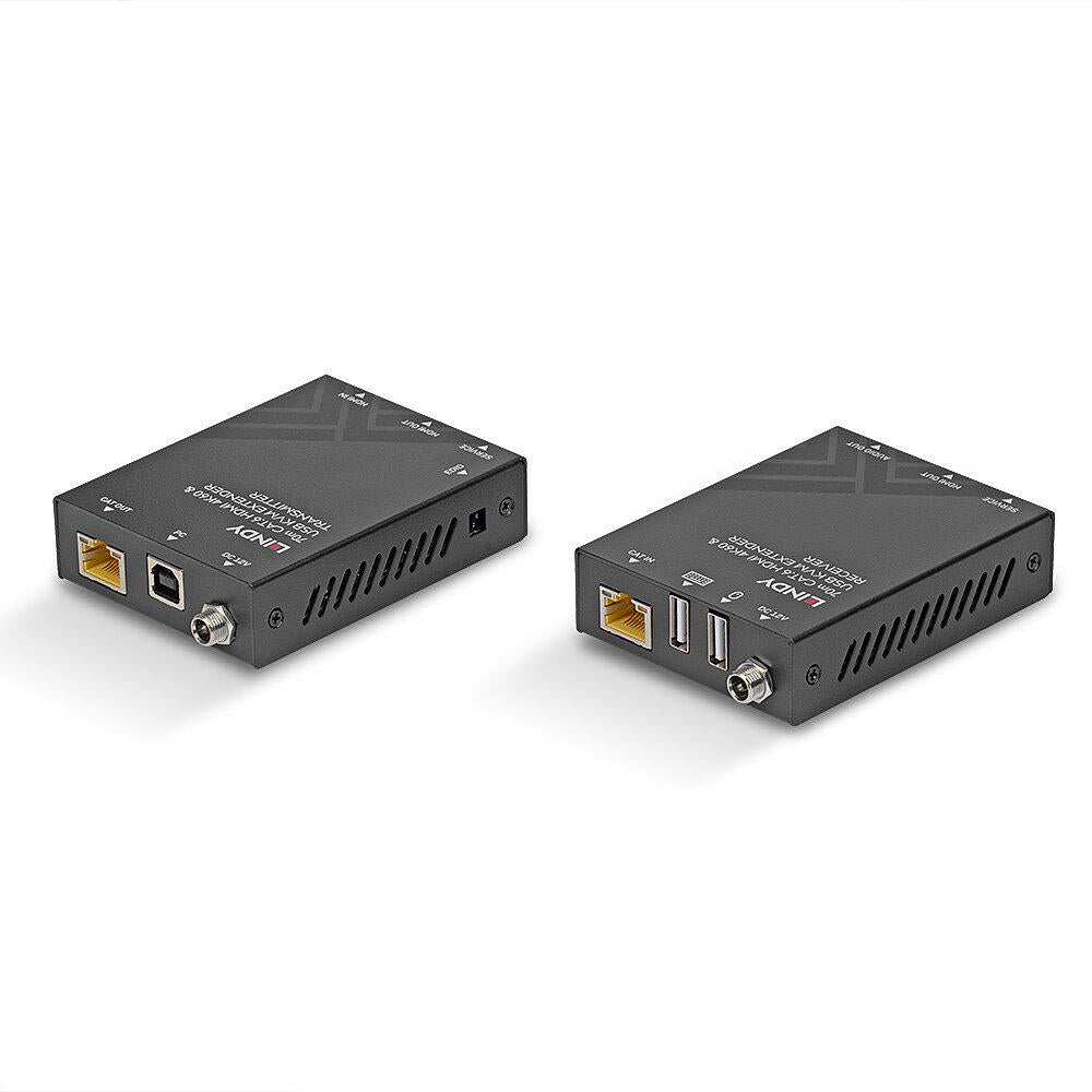 Lindy Cat.6 HDMI 4k60 KVM Extender, distanta maxima 70m latime de banda suportata 18Gbps, rezolutie maxima 3840x2160@60Hz 4:4:4 8bit, negru