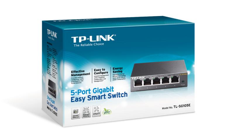 Switch TP-Link TL-SG105E, 5 port, 10/100/1000 Mbps