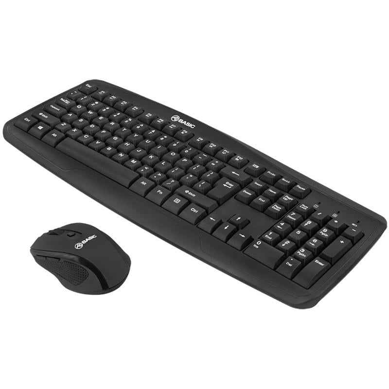 Kit Tellur tastatur? ?i mouse f?r? fir, tip tastatura SUA, 105 taste, rezolutie mouse 800/1200/1600 DPI reglabil, negru
