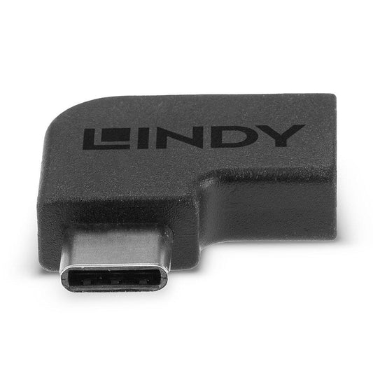 Adaptor Lindy USB-C 3.2 la USB C 90°, material PVC, temperaturi de operare -10°C - 80°C (14°F - 176°F), negru