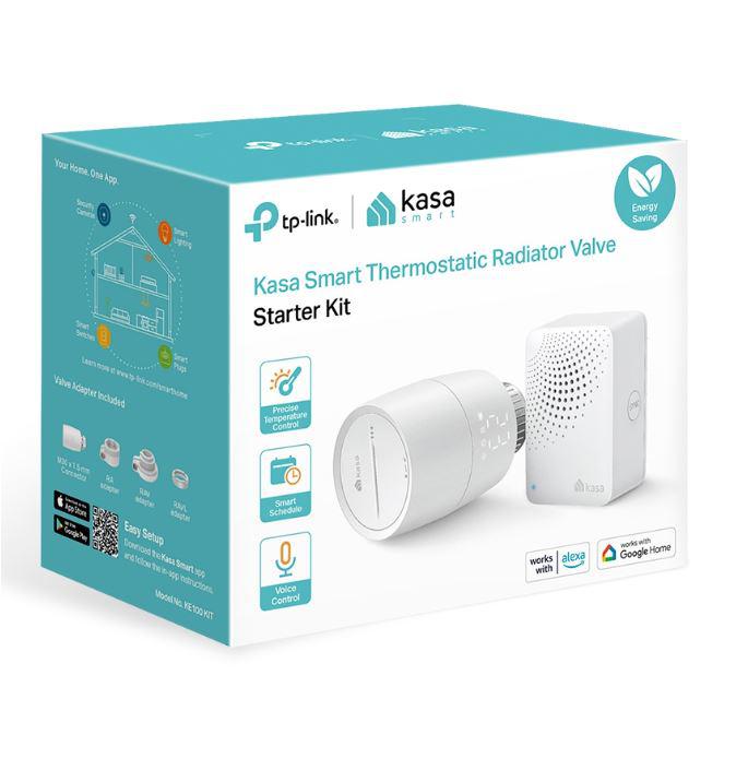 TP-LINK KE100 KIT, Termostat smart wireless pentru calorifer, 2.4 GHz Wi-Fi, 868 MHz, Android 5.0 sau mai recent?, iOS 10 sau mai recent?.