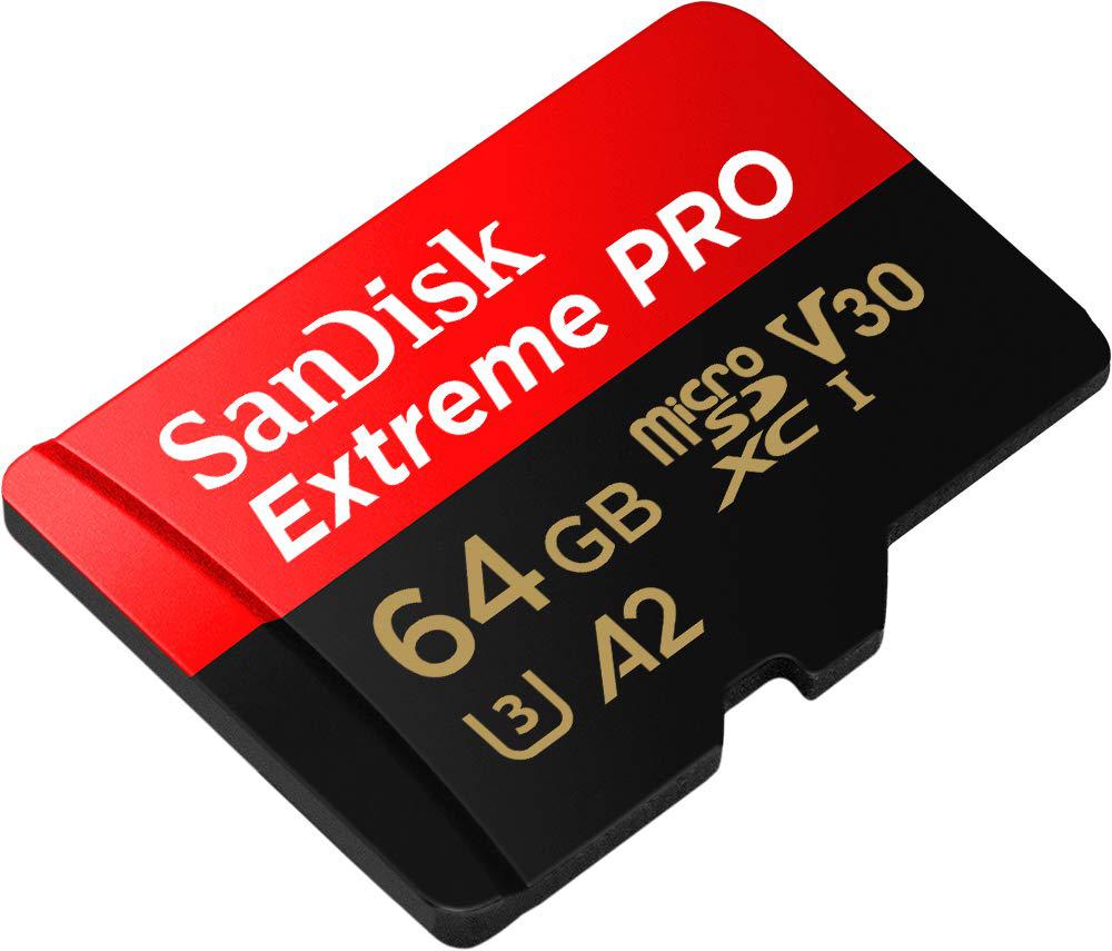 Card de Memorie MicroSDXC SanDisk Extreme PLUS, 64GB, Clasa 10, R/W speed: up to 100MB/s/ 90MB/s, include adaptor SD (pentru telefon)