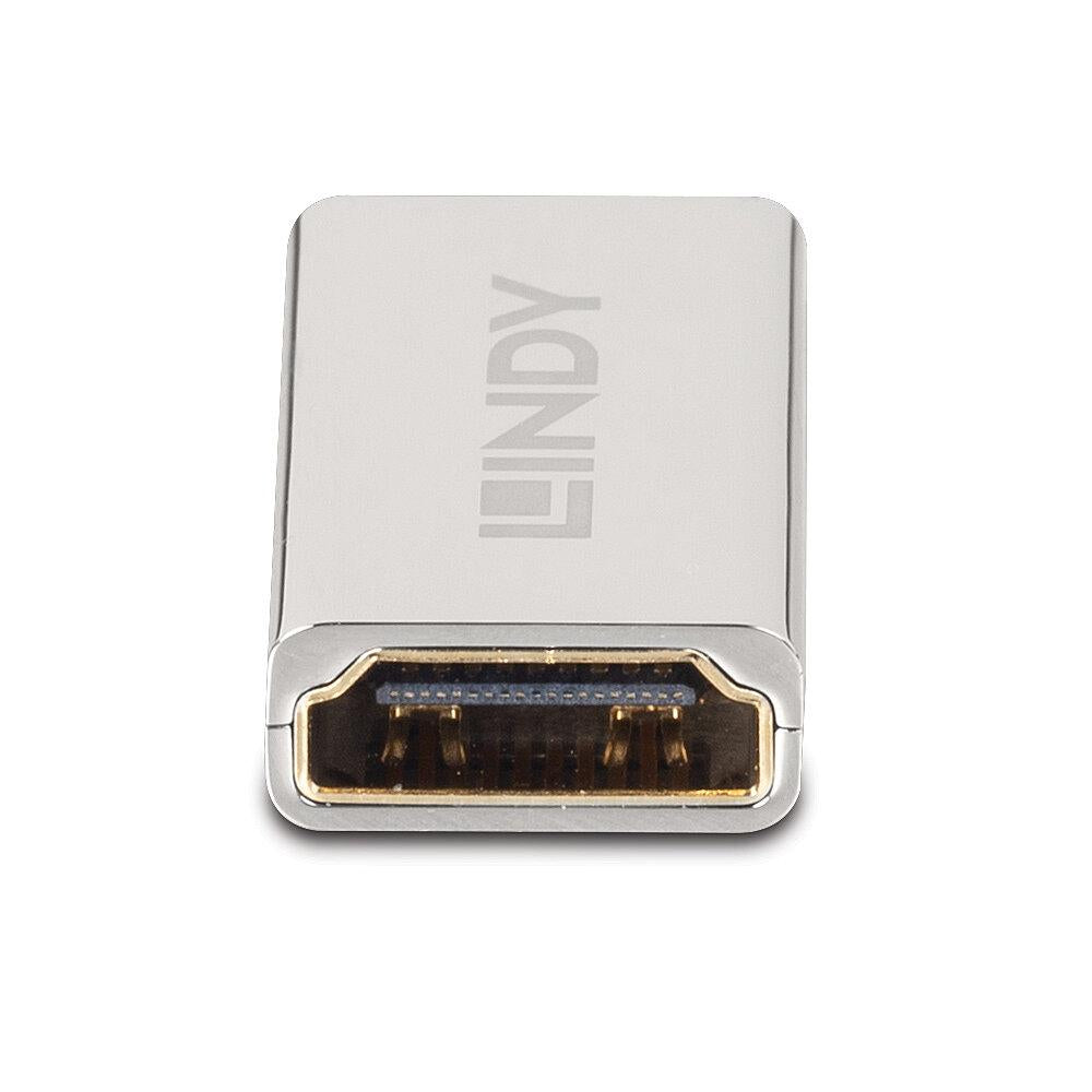 Adaptor Lindy HDMI 2.1, conector A HDMI Female, conector B HDMI Female, latime de banda suportata 48Gbps, rezolutie maxima 8K UHD 7680x4320@60Hz 4:4:4 10-bit, gri