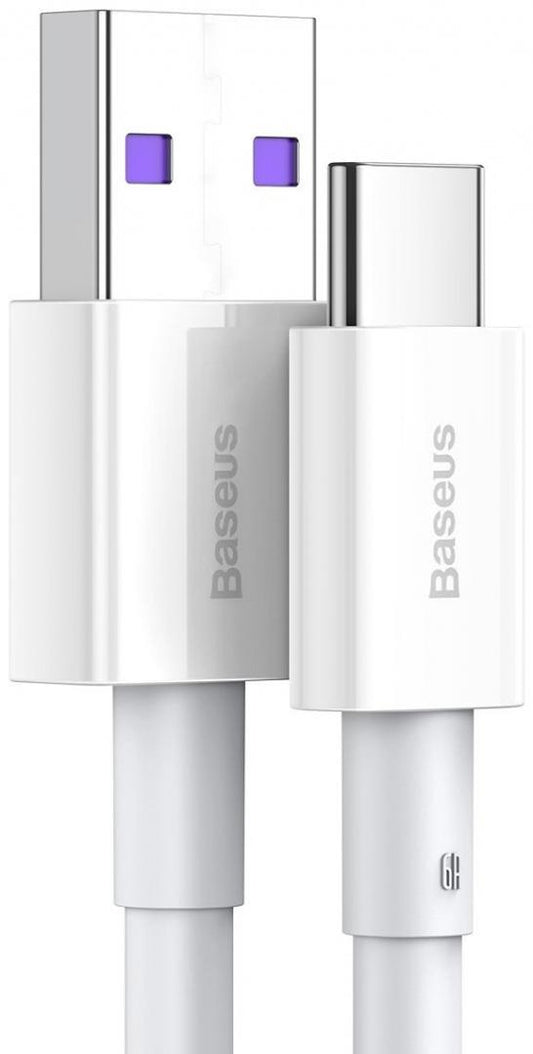 Cablu alimentare si date Baseus Superior, Fast Charging Data Cable pt. smartphone, USB la USB Type-C 66W, 2m, alb