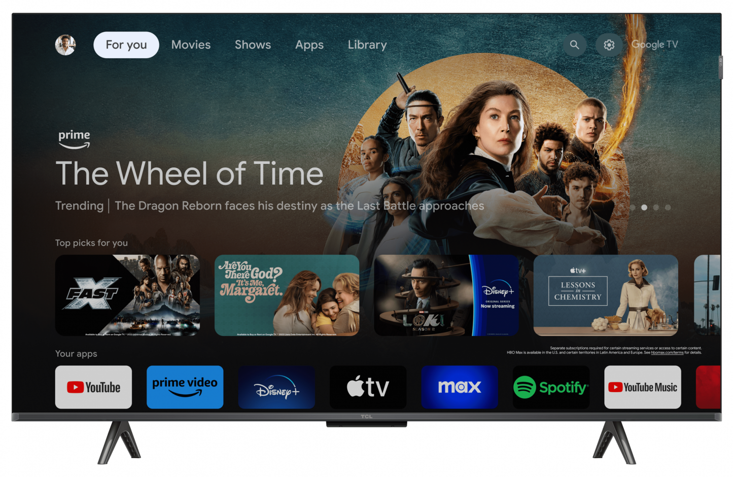 Qled TV 4K 43''(109cm) TCL 43T7B (Model 2024)