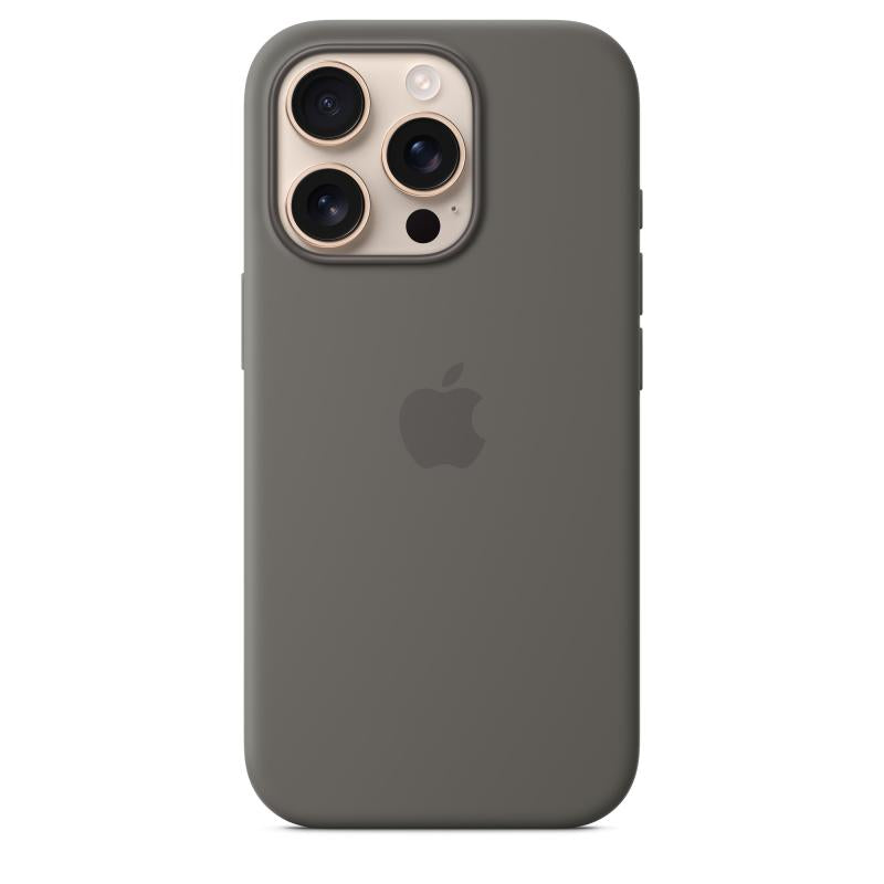 iPhone 16 Pro Silicone Case with MagSafe - Stone Gray