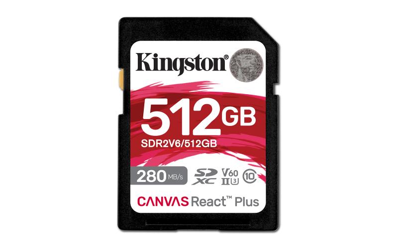 Card de Memorie SDXC Kingston, 512GB,Canvas React Plus
