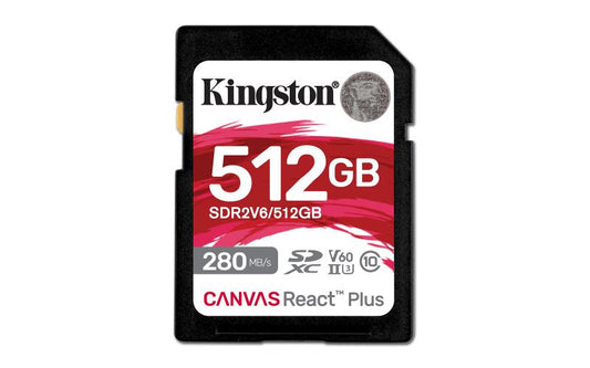 Card de Memorie SDXC Kingston, 512GB,Canvas React Plus