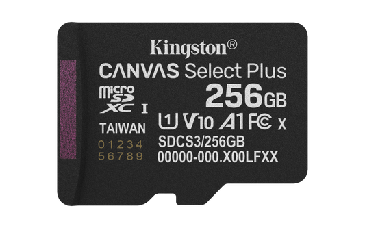 Card de Memorie MicroSDXC Kingston,256GB,Canvas Select Plus,Fara Adaptor